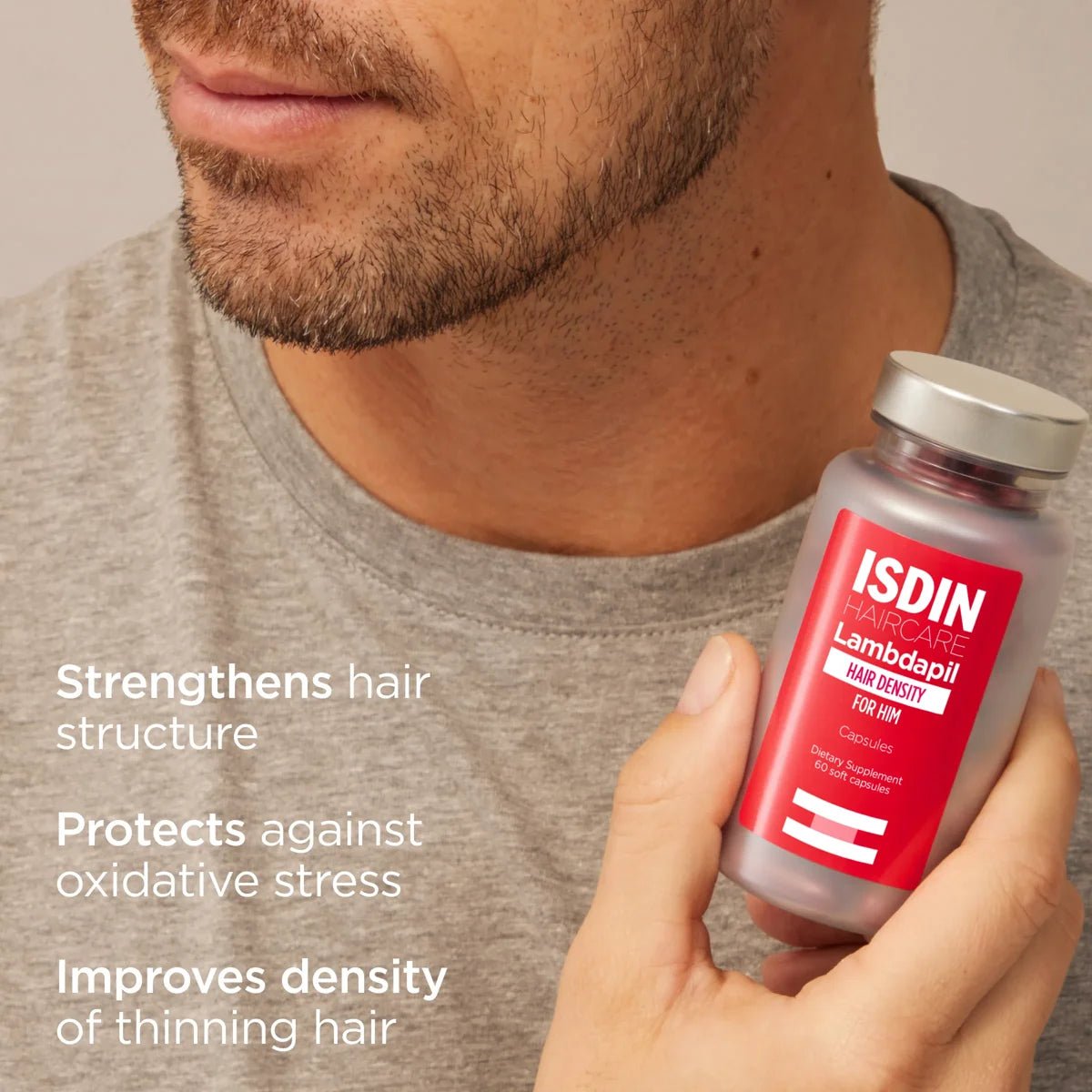 ISDIN Lambdapil Hair Density Capsules For Him - ONASSIS SKIN